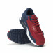 Ανδρικά αθλητικά παπούτσια Air κόκκινο χρώμα και ντένιμ it250119-27 4