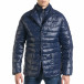 Ανδρικό μπλέ χειμωνιάτικο μπουφάν τύπου blazer it091219-16 2