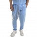 Ανδρικό γαλάζιο λινό παντελόνι Duca Homme DU140209 it120422-13 2