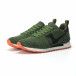 Ανδρικά πράσινα αθλητικά πλεκτά παπούτσια με πορτοκαλί σόλα it250119-6 3