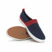 Ανδρικά μπλε πλεκτά sneakers με κόκκινες λεπτομέρειες it150319-17 4
