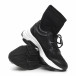 Γυναικεία μαύρα αθλητικά παπούτσια τύπου κάλτσα it260919-49 4