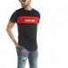 Ανδρική μαύρη κοντομάνικη μπλούζα Money Way it040219-117 2