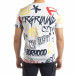Ανδρική λευκή κοντομάνικη μπλούζα με γκράφιτι it150419-64 3