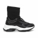 Γυναικεία μαύρα αθλητικά παπούτσια τύπου κάλτσα it260919-49 2
