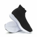 Ανδρικά μαύρα sneakers κάλτσα με τρακτερωτή σόλα it150319-8 4