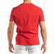 Ανδρική κόκκινη κοντομάνικη μπλούζα με διακοσμητικά απλικέ it150419-70 4