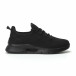 Ανδρικά μαύρα αθλητικά παπούτσια Hole design ελαφρύ μοντέλο it250119-24 2