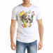 Ανδρική λευκή κοντομάνικη μπλούζα Flex Style iv080520-48 2