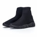 Ανδρικά μαύρα αθλητικά παπούτσια slip-on All-black it240418-28 4