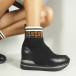 Γυναικεία μαύρα μποτάκια κάλτσα  it130819-41 3
