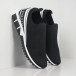 Slip-on ανδρικά μαύρα αθλητικά παπούτσια με λευκή ρίγα it260919-6 3