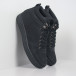 Ανδρικά ψηλά μαύρα sneakers τύπου μποτάκια it251019-18 2