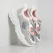 Γυναικεία αθλητικά παπούτσια σε γκρι και ροζ με Snake μοτίβο it110919-14 2