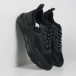 Ανδρικά μαύρα αθλητικά παπούτσια με λουστρίνι ελαφρύ μοντέλο it251019-3 4