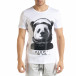 Ανδρική λευκή κοντομάνικη μπλούζα Panda tr080520-23 2