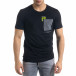 Ανδρική μαύρη κοντομάνικη μπλούζα Breezy tr110320-40 2