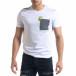 Ανδρική λευκή κοντομάνικη μπλούζα Breezy tr110320-39 2
