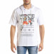 Ανδρική λευκή κοντομάνικη μπλούζα Breezy tr080520-12 2