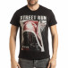 Ανδρική μαύρη κοντομάνικη μπλούζα Street Run tsf190219-83 2