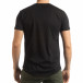 Ανδρική μαύρη κοντομάνικη μπλούζα με πριντ tsf190219-13 3