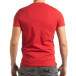 Ανδρική κόκκινη- μαύρη κοντομάνικη μπλούζα New York tsf190219-51 3