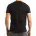 Ανδρική μαύρη κοντομάνικη μπλούζα με πριντ tsf190219-70 3