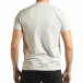 Ανδρική γκρι μελάνζ κοντομάνικη μπλούζα με πριντ tsf190219-71 3