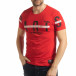 Ανδρική κόκκινη κοντομάνικη μπλούζα ART tsf190219-3 2